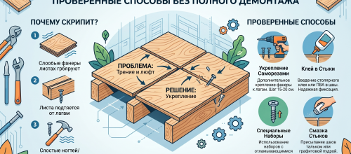 Как убрать скрип фанерного пола: проверенные способы без полного демонтажа
