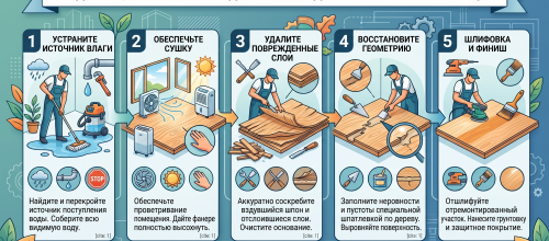 Что делать, если фанера вздулась от воды: пошаговая инструкция по спасению покрытия