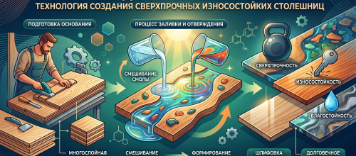 Эпоксидная смола и фанера: технология создания сверхпрочных износостойких столешниц