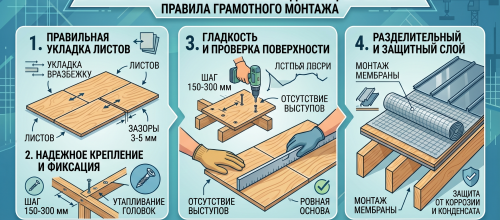 Сплошная обрешетка из фанеры под фальцевую кровлю: правила грамотного монтажа