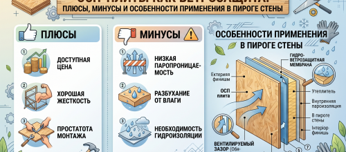 ОСП-плиты как ветрозащита: плюсы, минусы и особенности применения в пироге стены