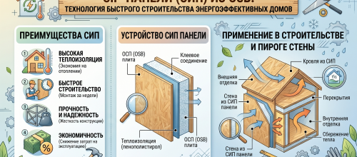 SIP-панели (СИП) из OSB: технология быстрого строительства энергоэффективных домов