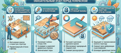 Грунтовка глубокого проникновения для ОСБ: почему это обязательный этап перед покраской